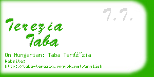 terezia taba business card